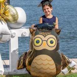 AirLoonz Wise Owl Graduation Foil Balloon, 44in