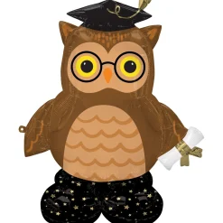 AirLoonz Wise Owl Graduation Foil Balloon, 44in