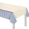 Americana Stripe Plastic Table Cover, 54in x 96in