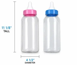 Baby Bottle Bank, 11in, Assorted Colors