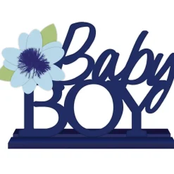Baby Boy Baby in Bloom Baby Shower MDF Standing Sign, 11in x 8.5in