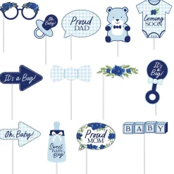 Baby in Bloom Baby Shower Cardstock Photo Props, 13pc