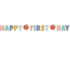 Back to School Happy First Day Letter Banner, 12ft