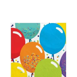 Balloon Birthday Celebration Beverage Napkins 125ct