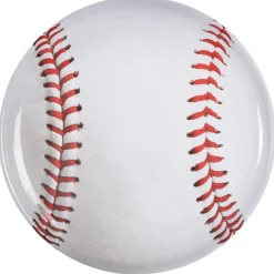 Baseball Melamine Round Platter, 13.5in
