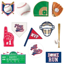 Baseball Party Cutouts Value Pack, 12ct