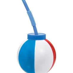 Beach Ball Cup with Straw