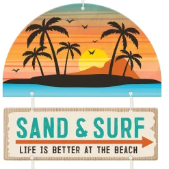 Beach Life MDF Stacked Sign, 14.3in x 22in