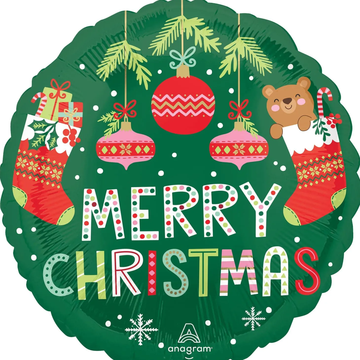 Beary Christmas Balloon, 18in