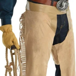 Beige Western Leather Chaps