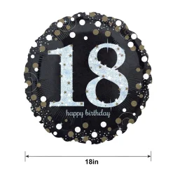 Birthday Balloon 18in - Sparkling Celebration, Ages