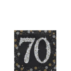Birthday Beverage Napkins 16ct - Sparkling Celebration, Ages