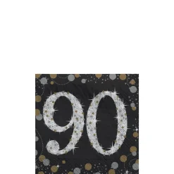 Birthday Beverage Napkins 16ct - Sparkling Celebration, Ages