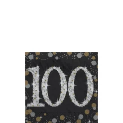 Birthday Beverage Napkins 16ct - Sparkling Celebration, Ages