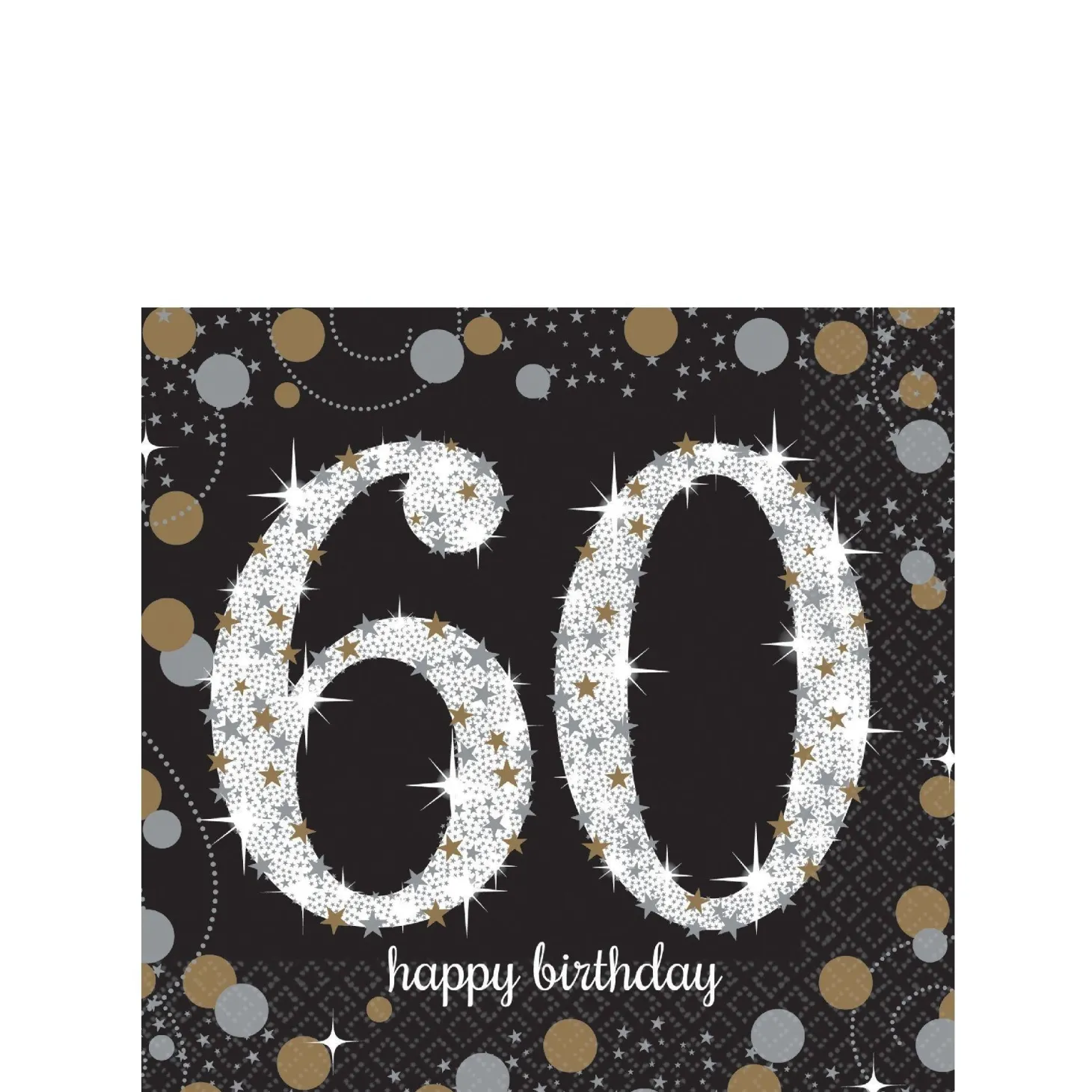 Birthday Beverage Napkins 16ct - Sparkling Celebration, Ages