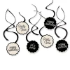 Birthday Chic Swirl Decorations, 12pc