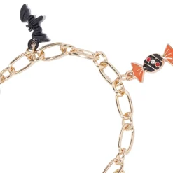 Black Cat, Pumpkin & Mystical Eye Charm Bracelet