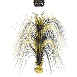 Black & Gold Better With Age Foil & Plastic Spray Centerpiece, 28in