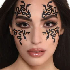 Black & Gold Snake Eye Stickers, 6pc