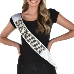 Black, Gold, & White Senior Sash