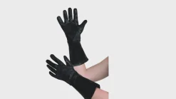 Black Long Leather Gloves for Kids