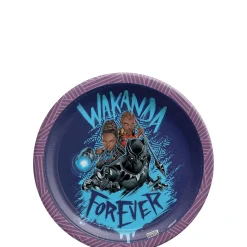 Black Panther Wakanda Forever Paper Dessert Plates, 7in, 8ct