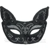 Black Scroll Cat Mask