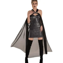Black Sheer Gothic Cape