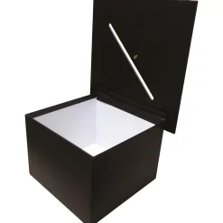 Black, Silver, & Gold Grad Cap Card Box, 8in x 5.83in