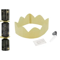Black, Silver, & Gold NYE Oversized Party Cracker, 6ct