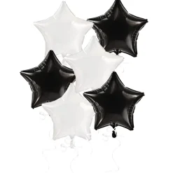 Black & White Stars Bouquet, 6pc