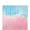 Blue or Pink? Gender Reveal Paper Lunch Napkins, 6.5in, 16ct - The Big Reveal