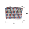 Blue & Red Harlequin Checkered Clown Purse