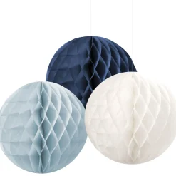 Blue & White Honeycomb Hanging Decorations, Assorted Options