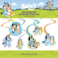 Bluey Cardstock Swirl Decorations, 12ct