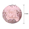 Blush Birthday Paper Lanterns, 9.5in, 3ct