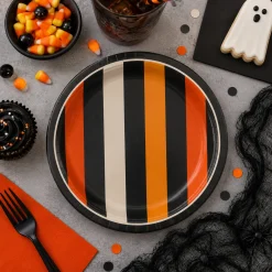 Boo Bash Striped Lunch Plates, 9in, 8ct