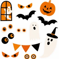 Boo Bash Window Decorations, 15ct