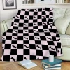 Breast Cancer Awareness Small Bats Halloween Fleece Blanket, 60in x 50in