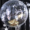 Bubbly Happy New Year Stuffed Plastic Balloon, 20in