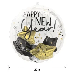 Bubbly Happy New Year Stuffed Plastic Balloon, 20in
