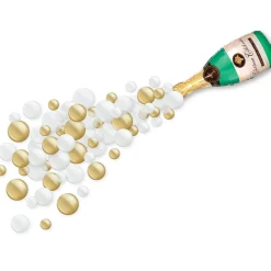 Champagne Poppin' Graduation Latex Balloon Garland Kit - Gold & White
