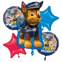 Chase Foil Balloon Bouquet, 5pc - PAW Patrol