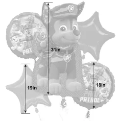 Chase Foil Balloon Bouquet, 5pc - PAW Patrol