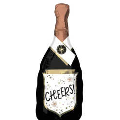 Cheers Confetti Bubbly Bottle Foil Balloon, 36in