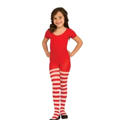 Child Striped Christmas Tights
