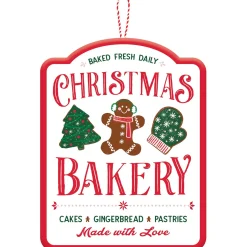 Christmas Bakery MDF Hanging Sign, 14in x 18in - Cocoa Bar