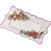 Christmas Floral 12" Shaped Paper Trays, 7ct – Holiday Roses, Holly & Ornaments