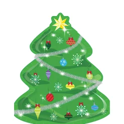 Christmas Tree Dessert Plate, 8ct