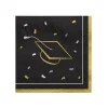 Class Dismissed Graduation Beverage Napkins, Black & Gold, 16ct